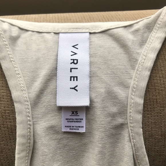 Varley Warner Racerback Tank Top XS Pale Gray - Picture 4 of 5